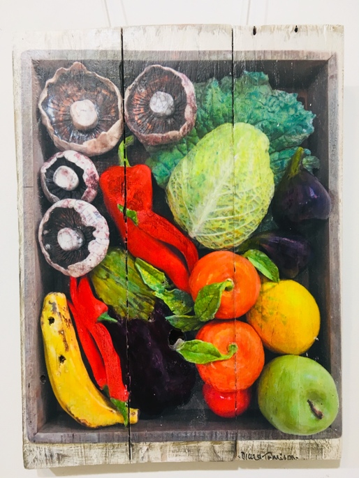 'Mixed Fruit and Veg Market' by artist Diana Tonnison